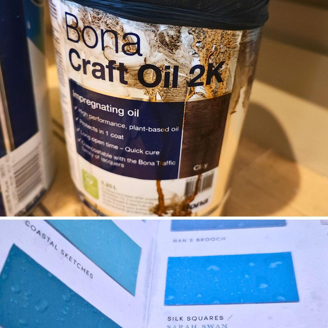 split image of colour palette and oil-based paint for painting and decorating services